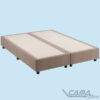 Cama queen com box bipartido bege