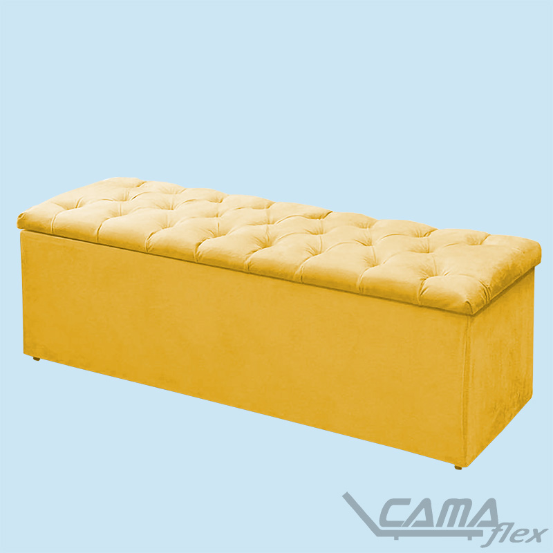 Recamier tamanho casal amarelo