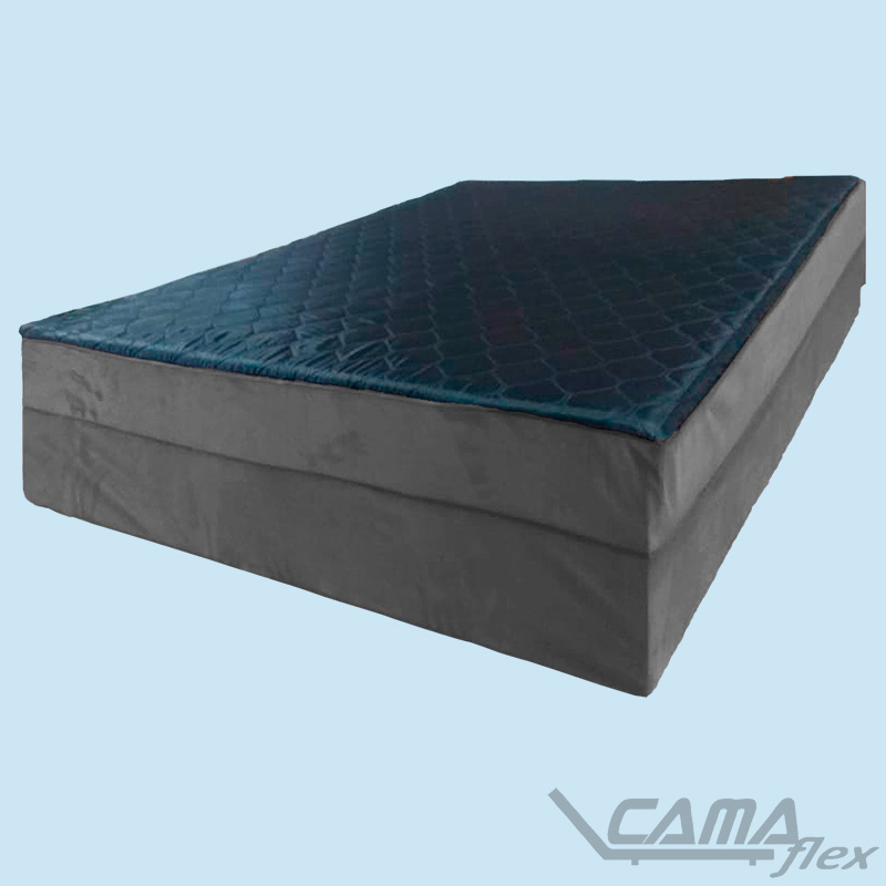 Cama box conjugado casal cinza