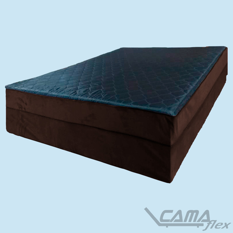 Cama box conjugado casal marrom